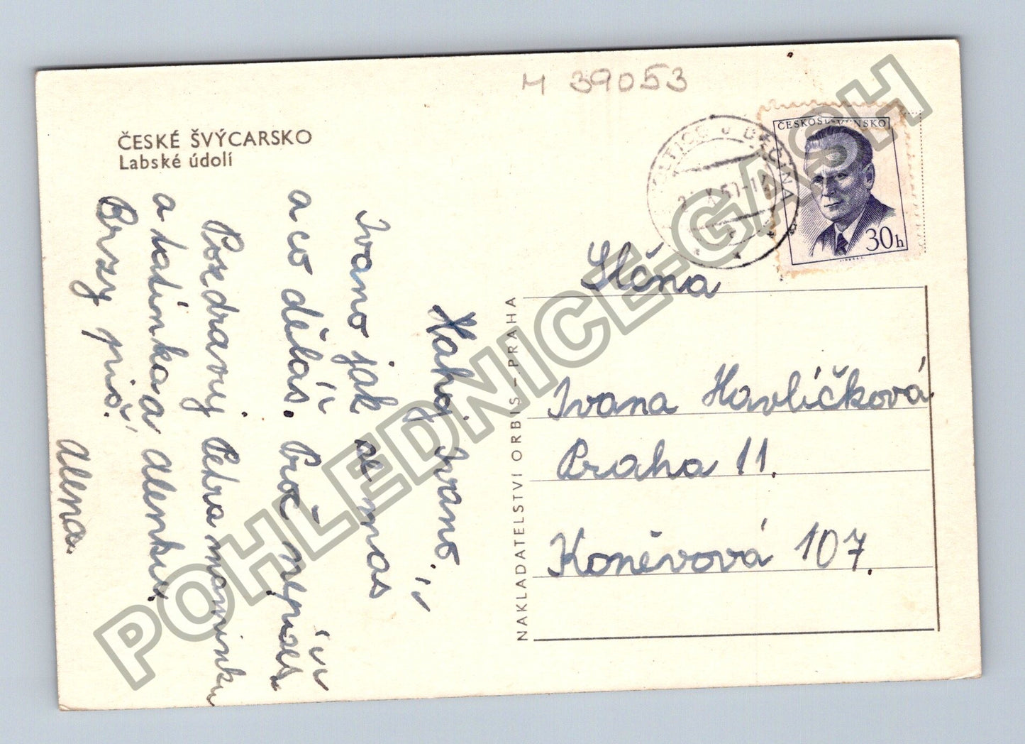 Pohlednice České Švýcarsko Labské údolí (M39053)