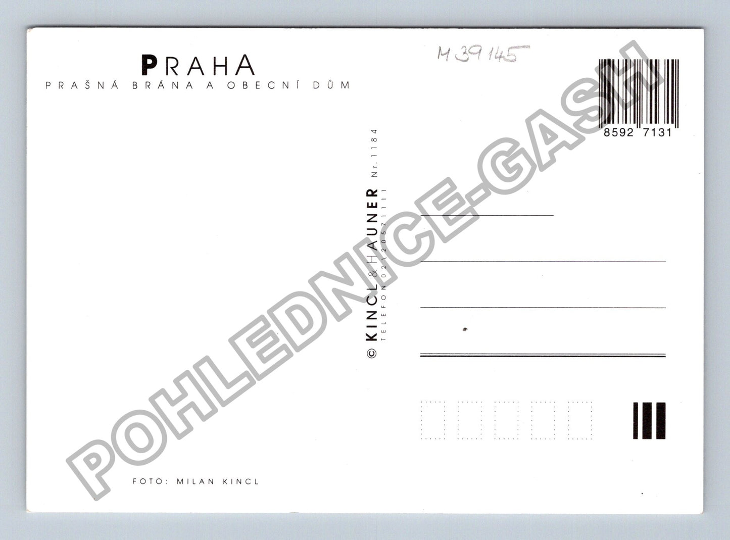 Pohlednice Praha Prašná brána a Obecní dům (M39145)