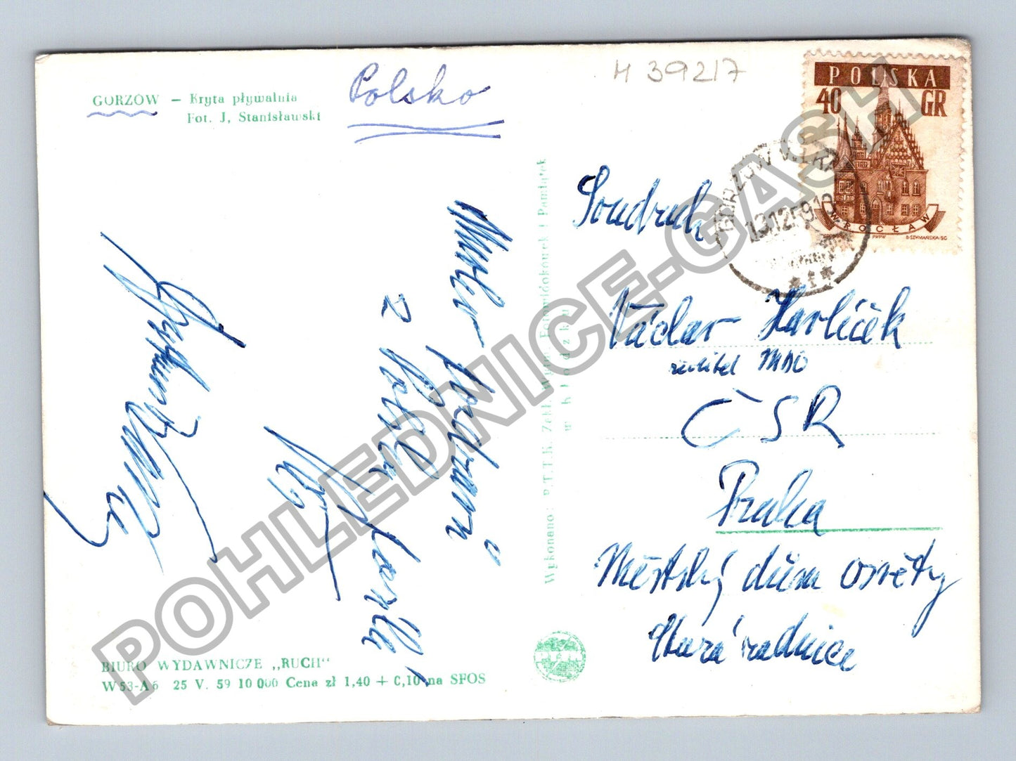 Pohlednice Polsko Gorzów Kryta pływalnia (M39217)