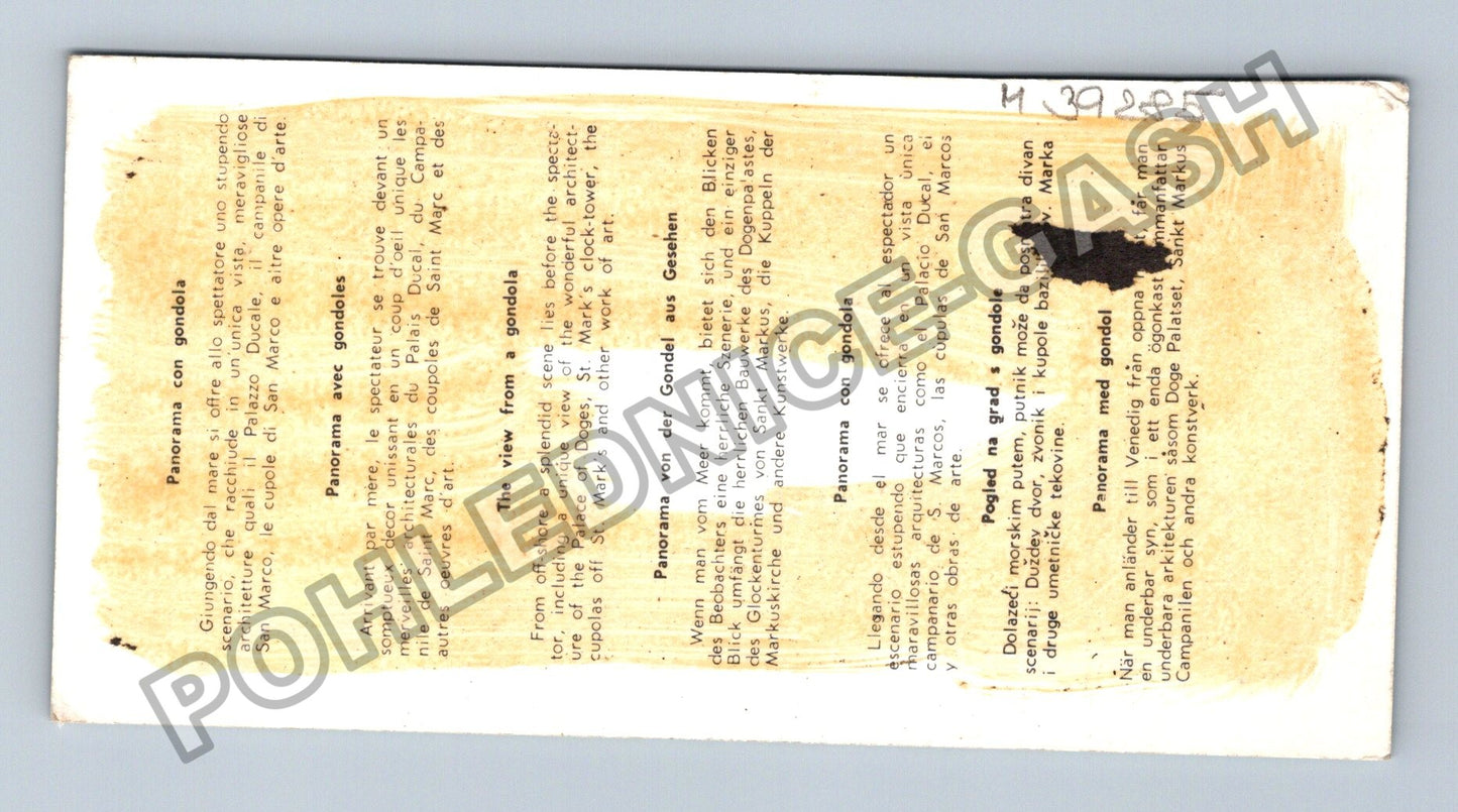 Pohlednice Itálie Benátky gondola Dóžecí palác (M39285)