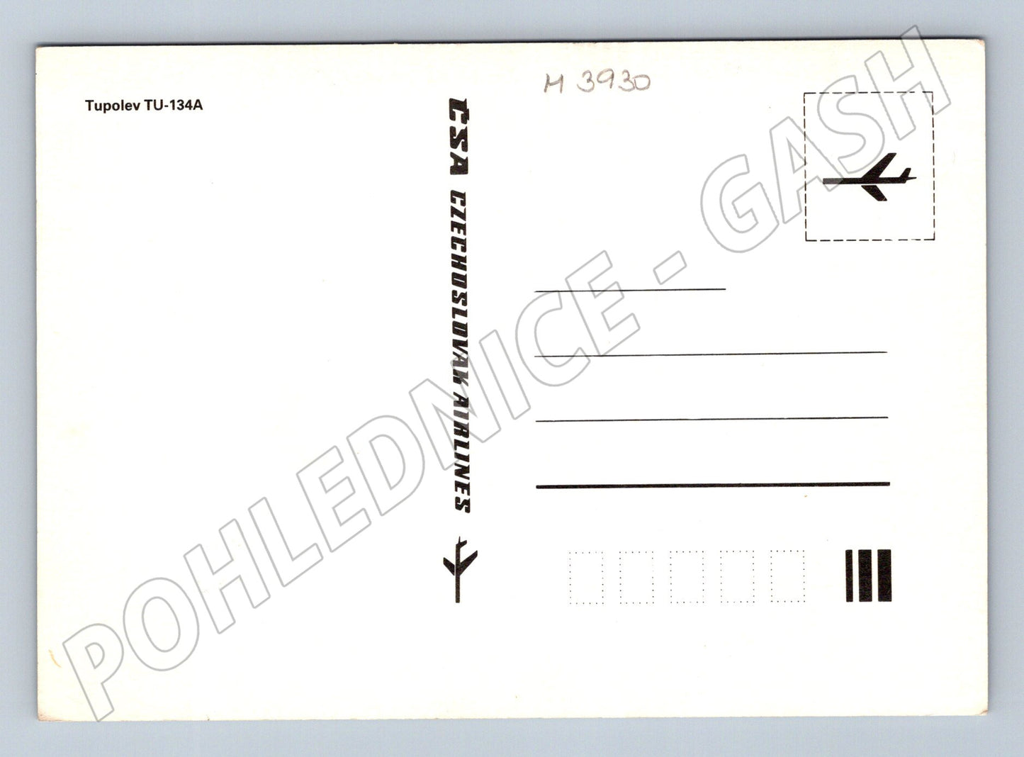Pohlednice ČSA Tupolev TU-134A – letadlo (M3930)
