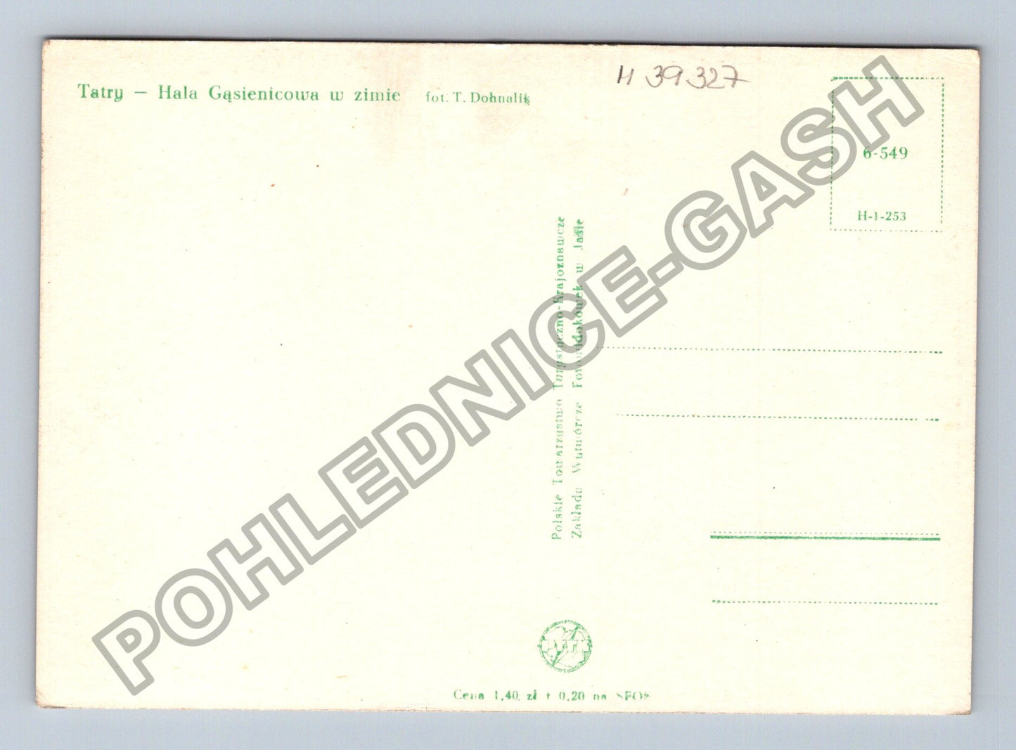 Pohlednice Polsko Tatry Hala Gąsienicowa v zimě (M39327)