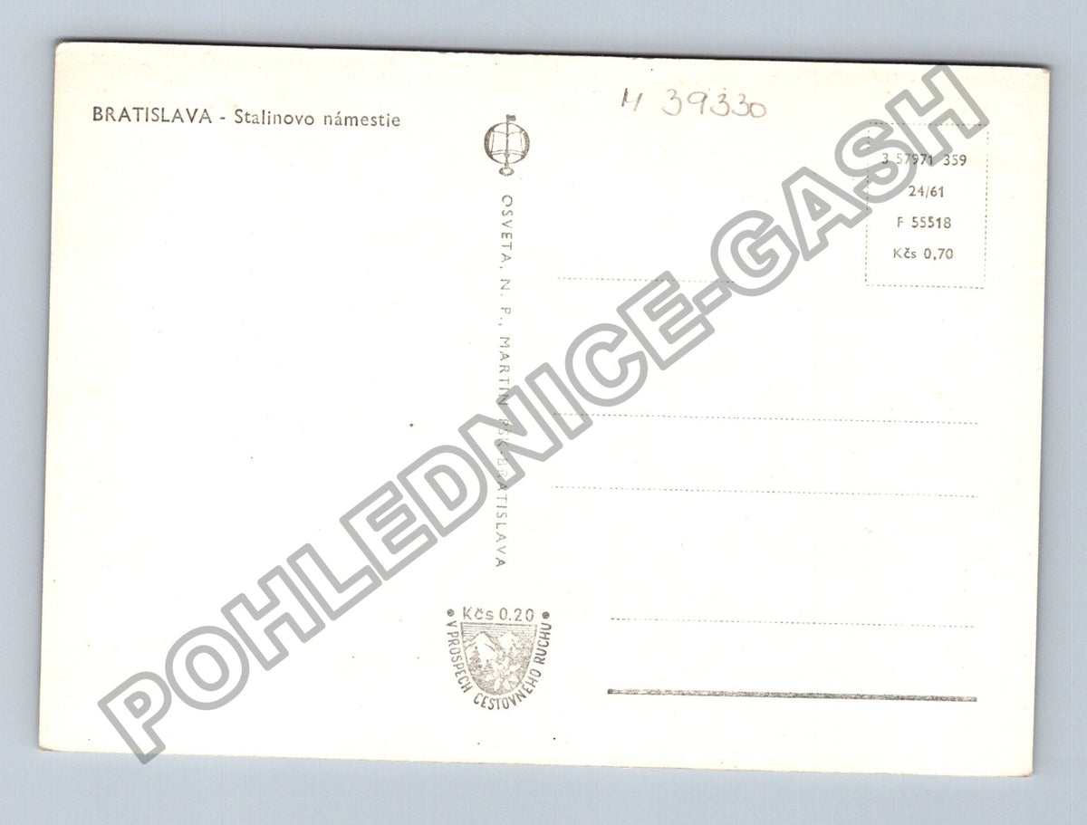Pohlednice Bratislava Stalinovo námestie (M39330)