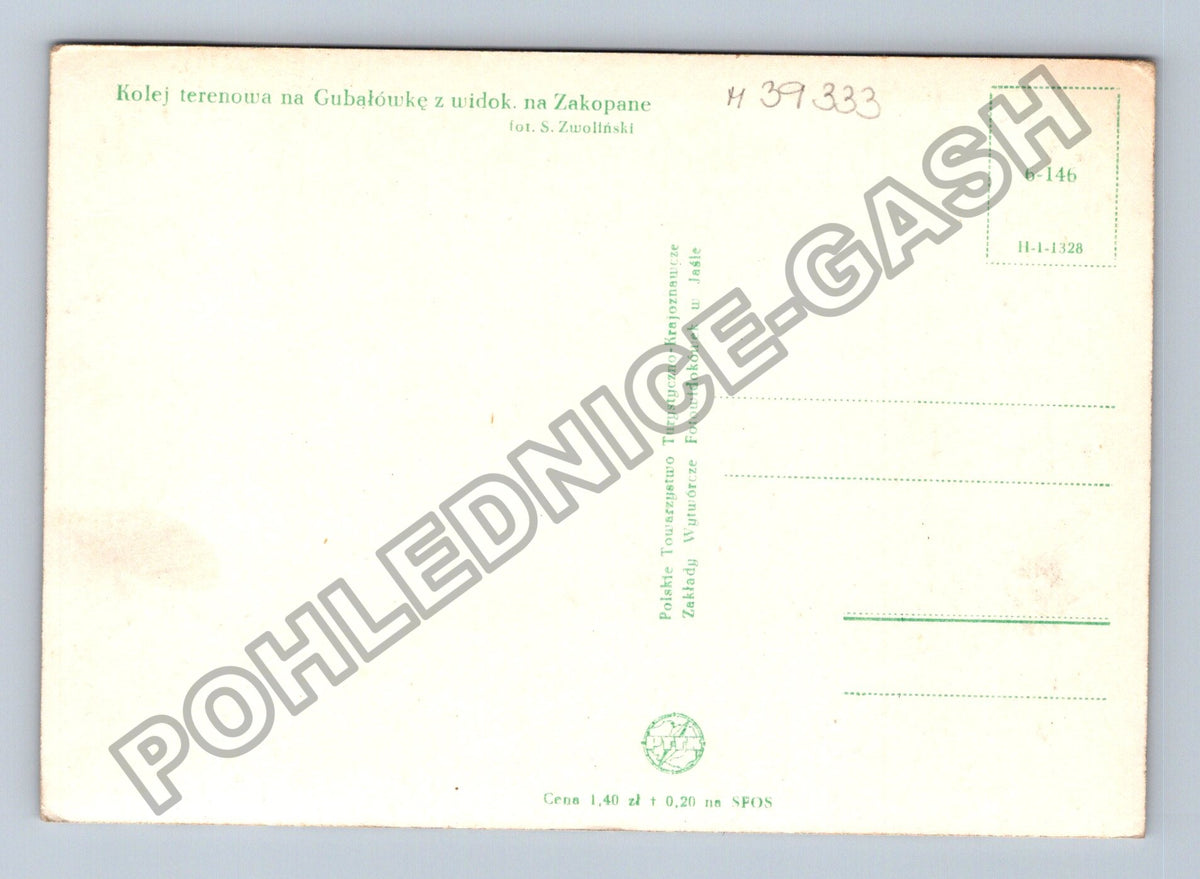 Pohlednice Polsko Zakopane kolej Gubalówka s výhledem (M39333)