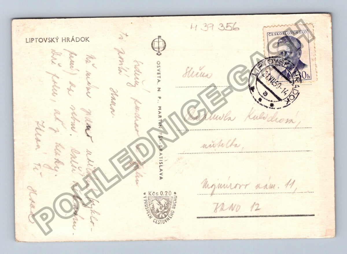 Pohlednice Liptovský Hrádok celkový pohled hory lesy (M39356)