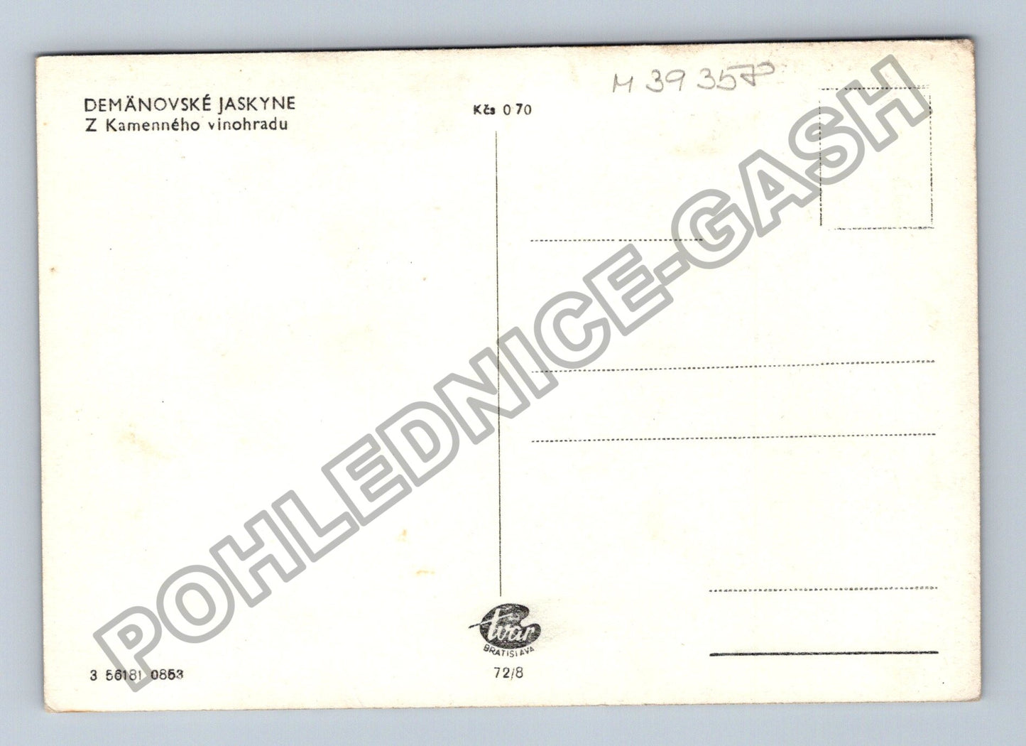 Pohlednice Demänovské jaskyne Z Kamenného vinohradu (M39358)