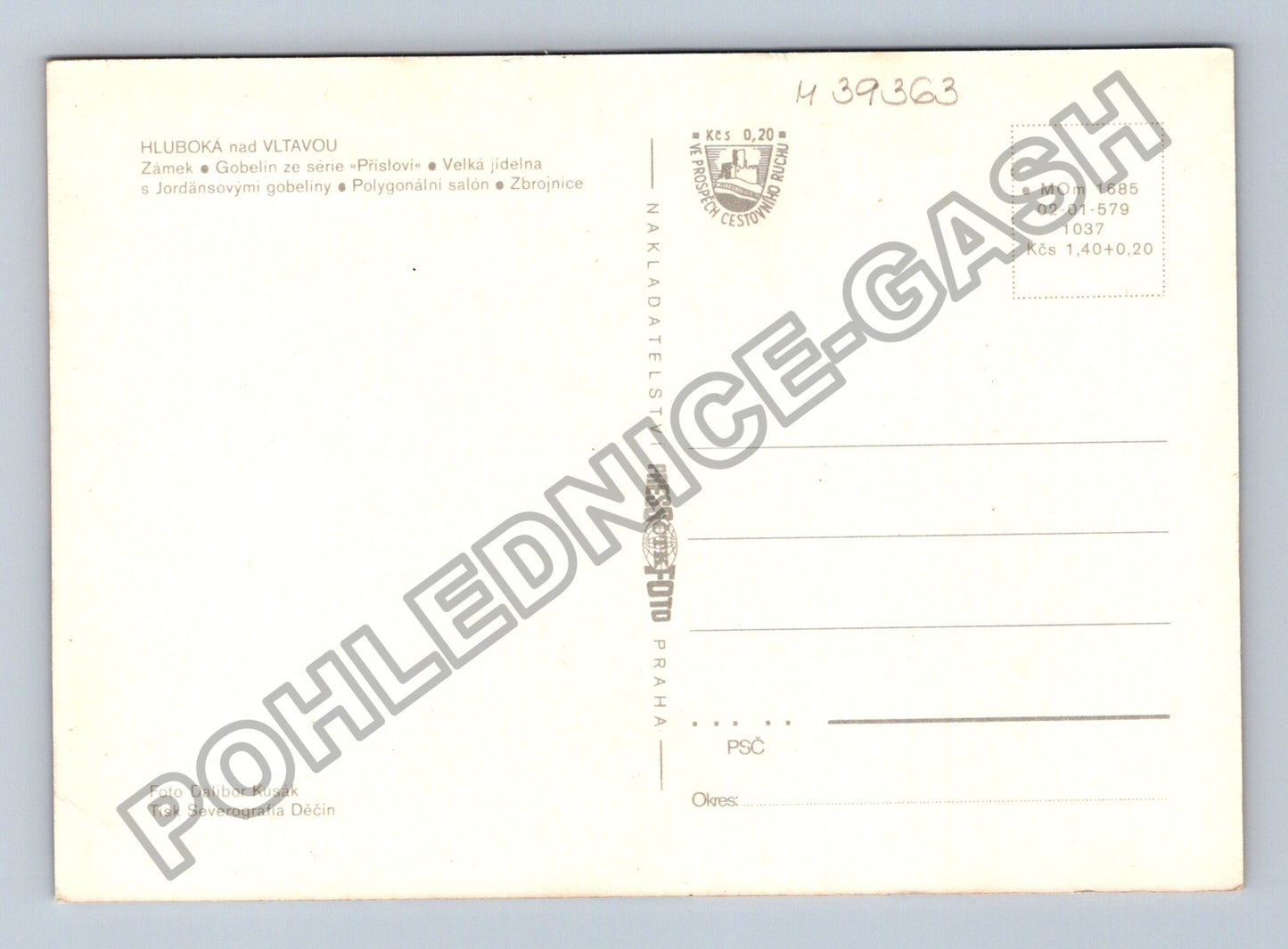 Pohlednice Hluboká nad Vltavou zámek interiér erb (M39363)
