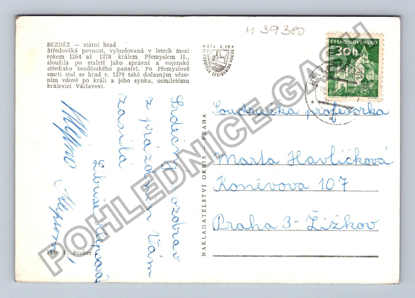 Pohlednice Bezděz hrad (M39380)