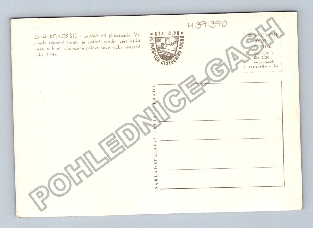 Pohlednice Zámek Konopiště pohled od jihozápadu (M39390)