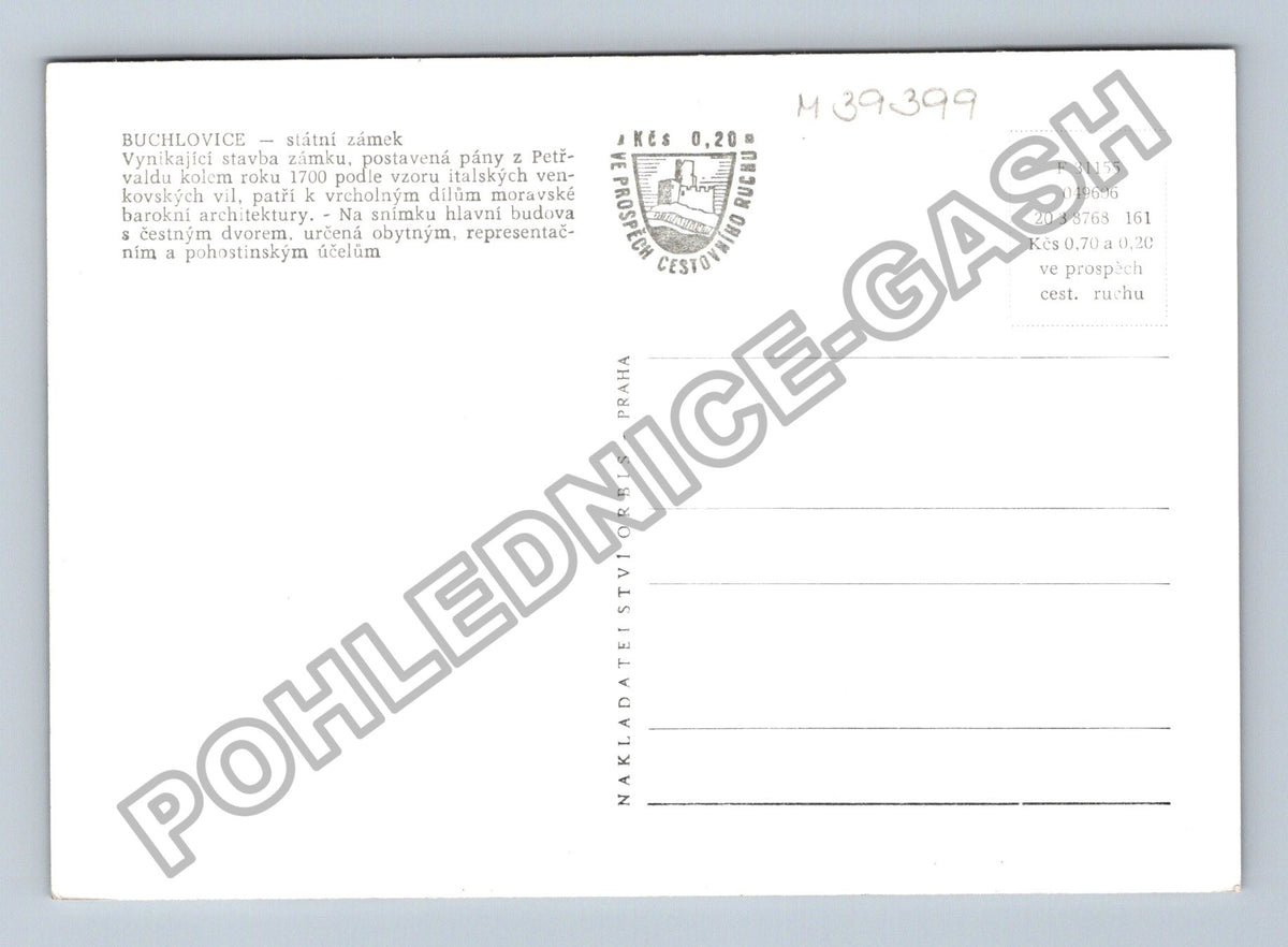Pohlednice Buchlovice státní zámek (M39399)