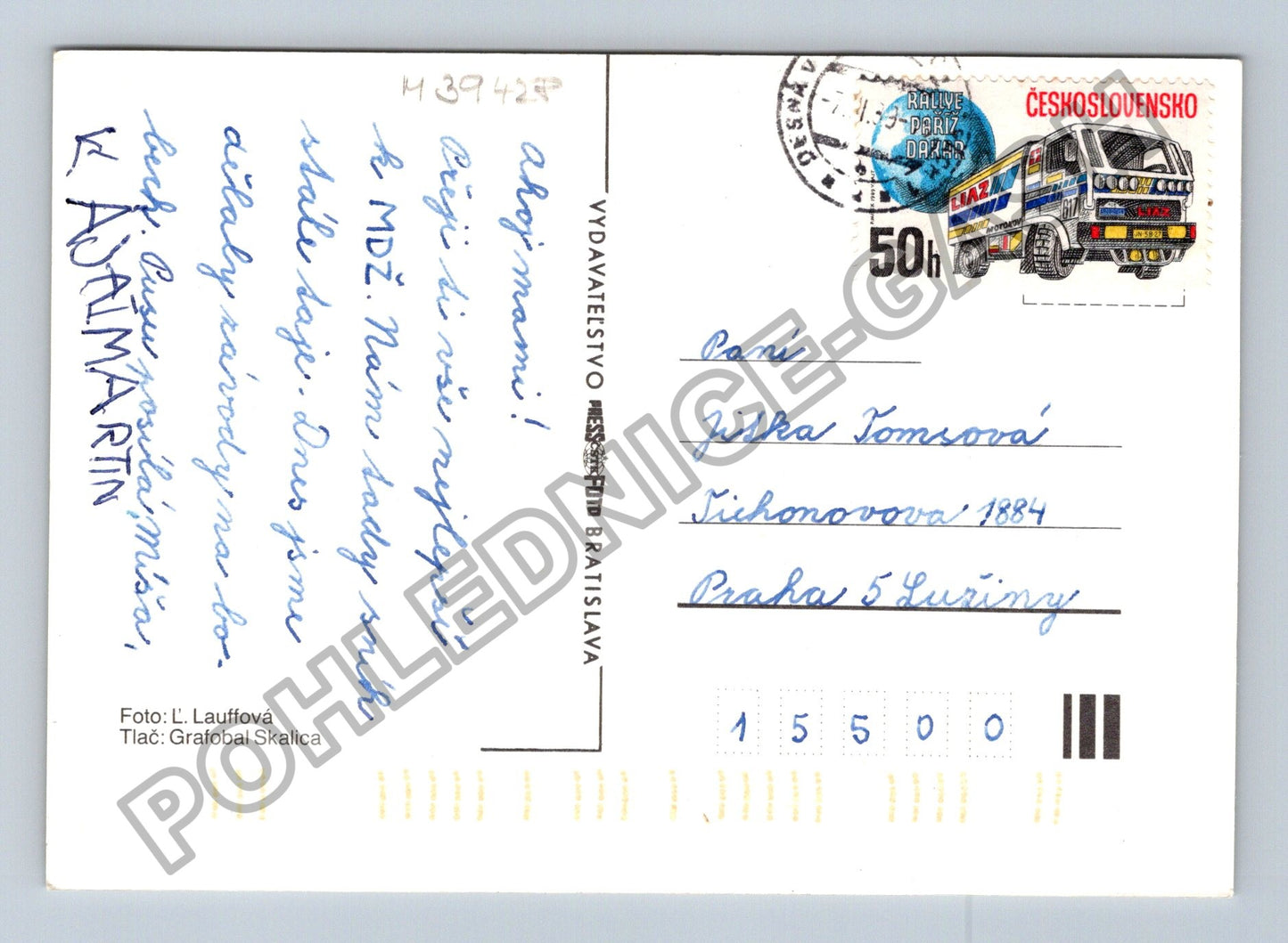 Pohlednice Mezinárodní den žen květiny (M39428)
