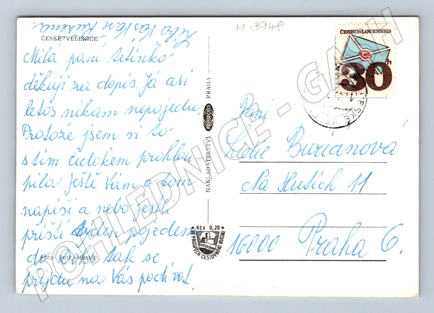 Pohlednice České Velenice – motorový vlak VT 18.16 (M3948)