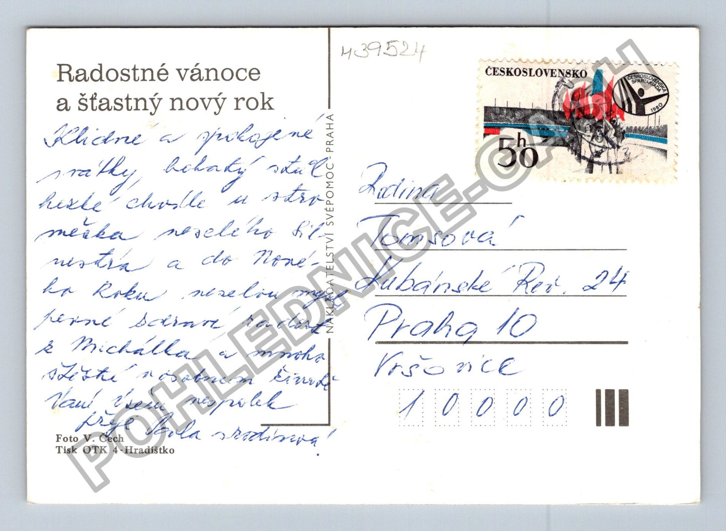 Pohlednice Vánoční svíčka ořechy dekorace (M39524)