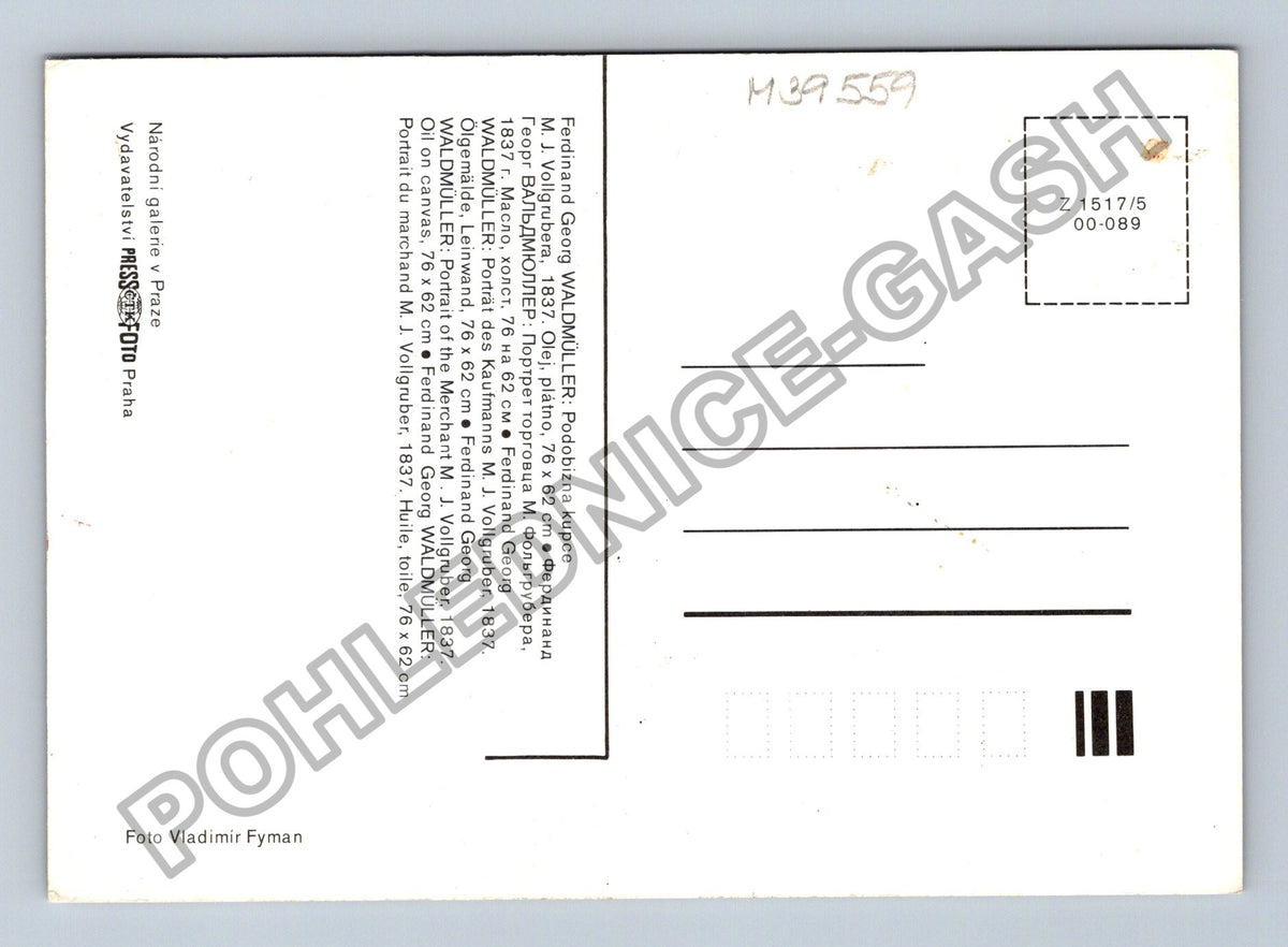 Pohlednice Ferdinand Georg Waldmüller Podobizna kupce (M39559)