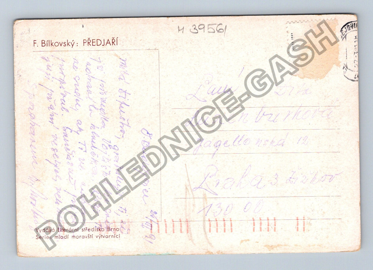 Pohlednice F. Bílkovský PŘEDJAŘÍ (M39561)