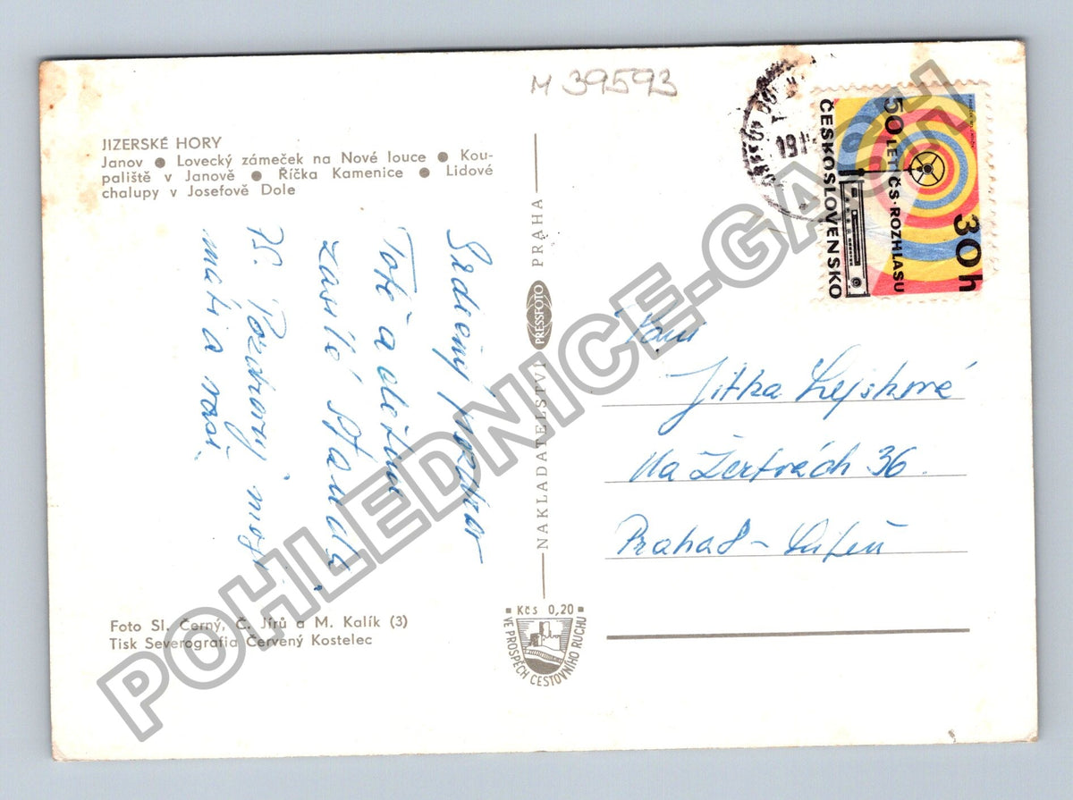 Pohlednice Jizerské hory koláž motivů (M39593)