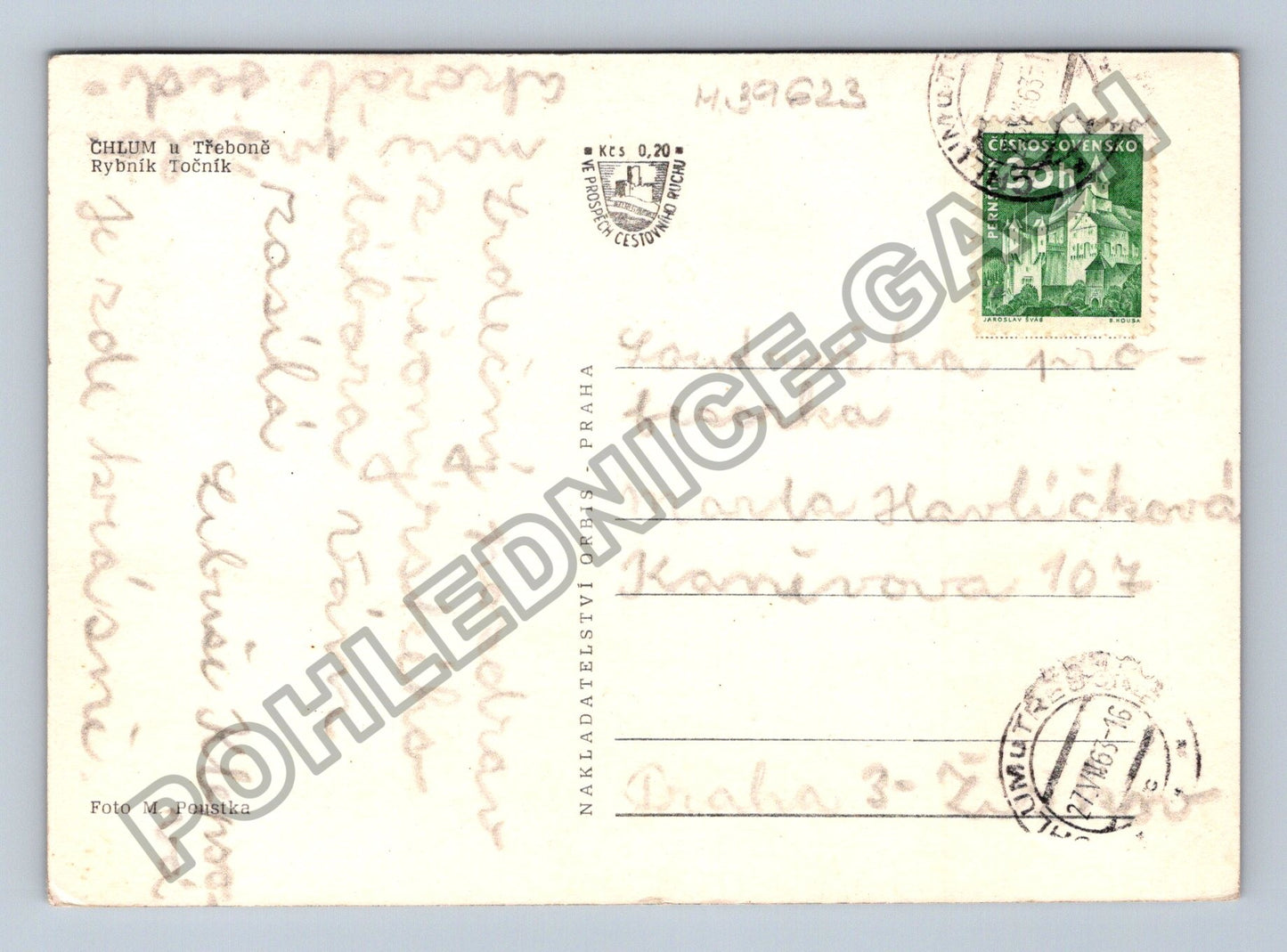 Pohlednice Chlum u Třeboně rybník Točník (M39623)