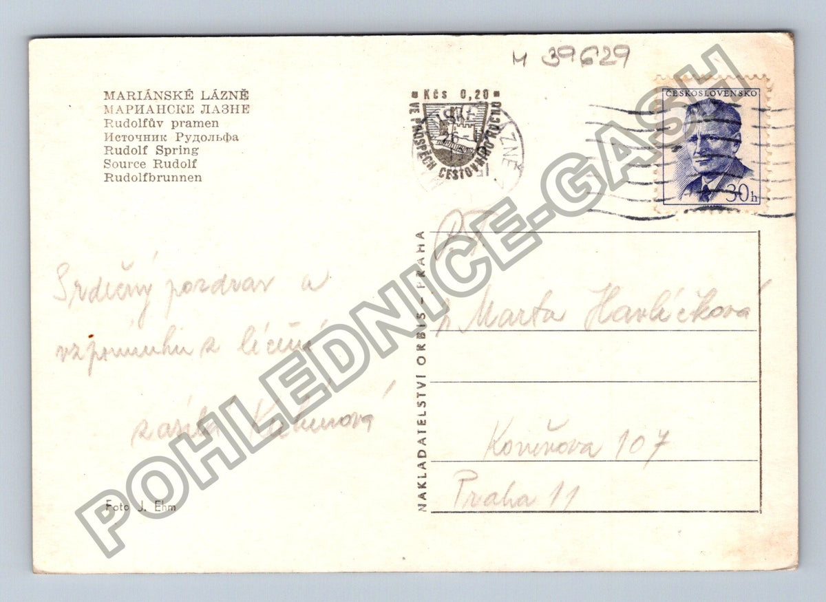 Pohlednice Mariánské Lázně Rudolfův pramen (M39629)