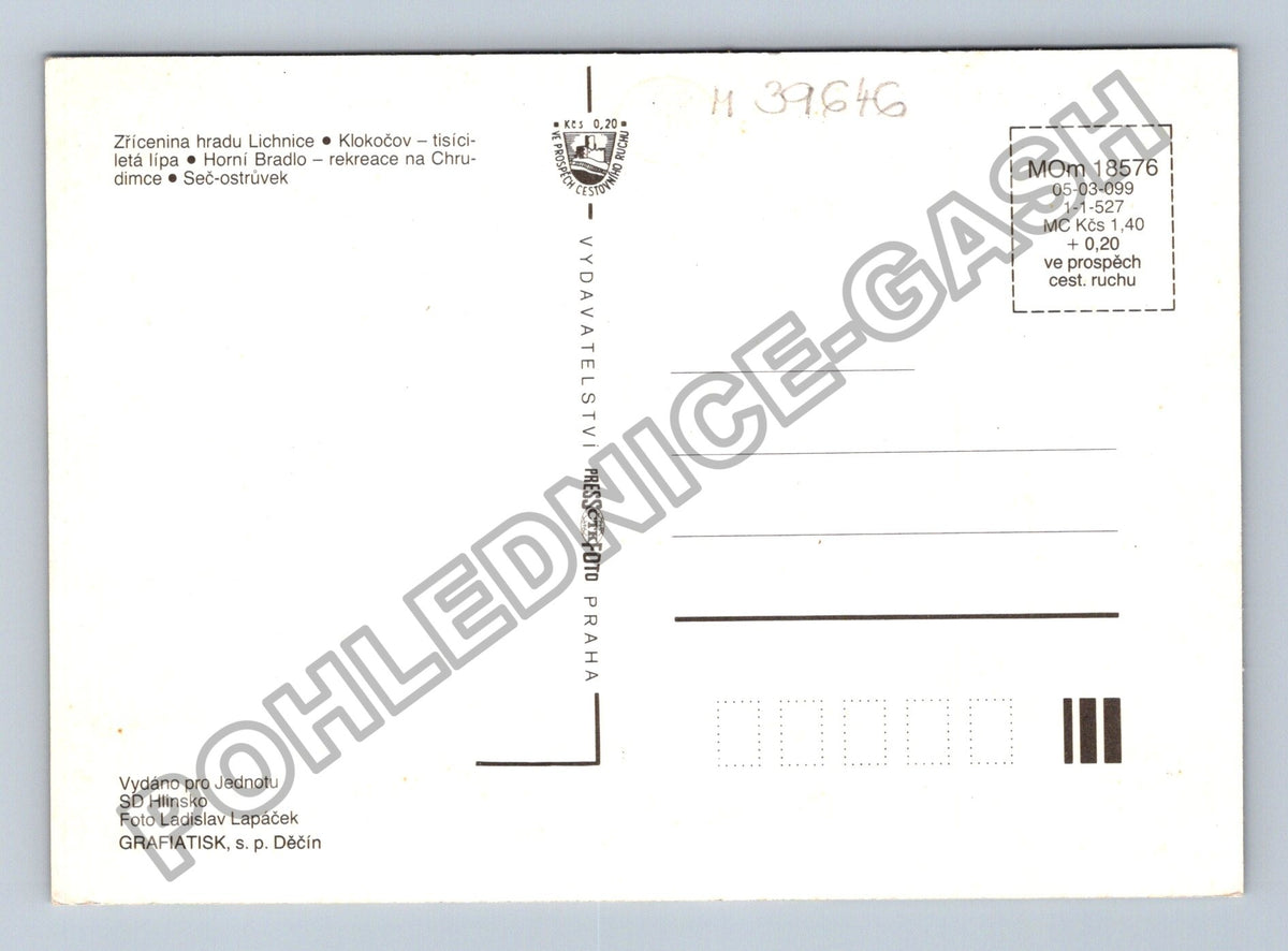 Pohlednice Seč a okolí koláž motivů hrad Lichnice (M39646)