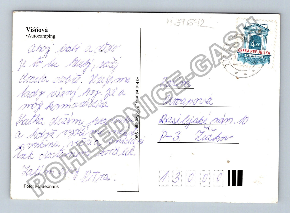 Pohlednice Višňová Autocamping koláž motivů (M39692)