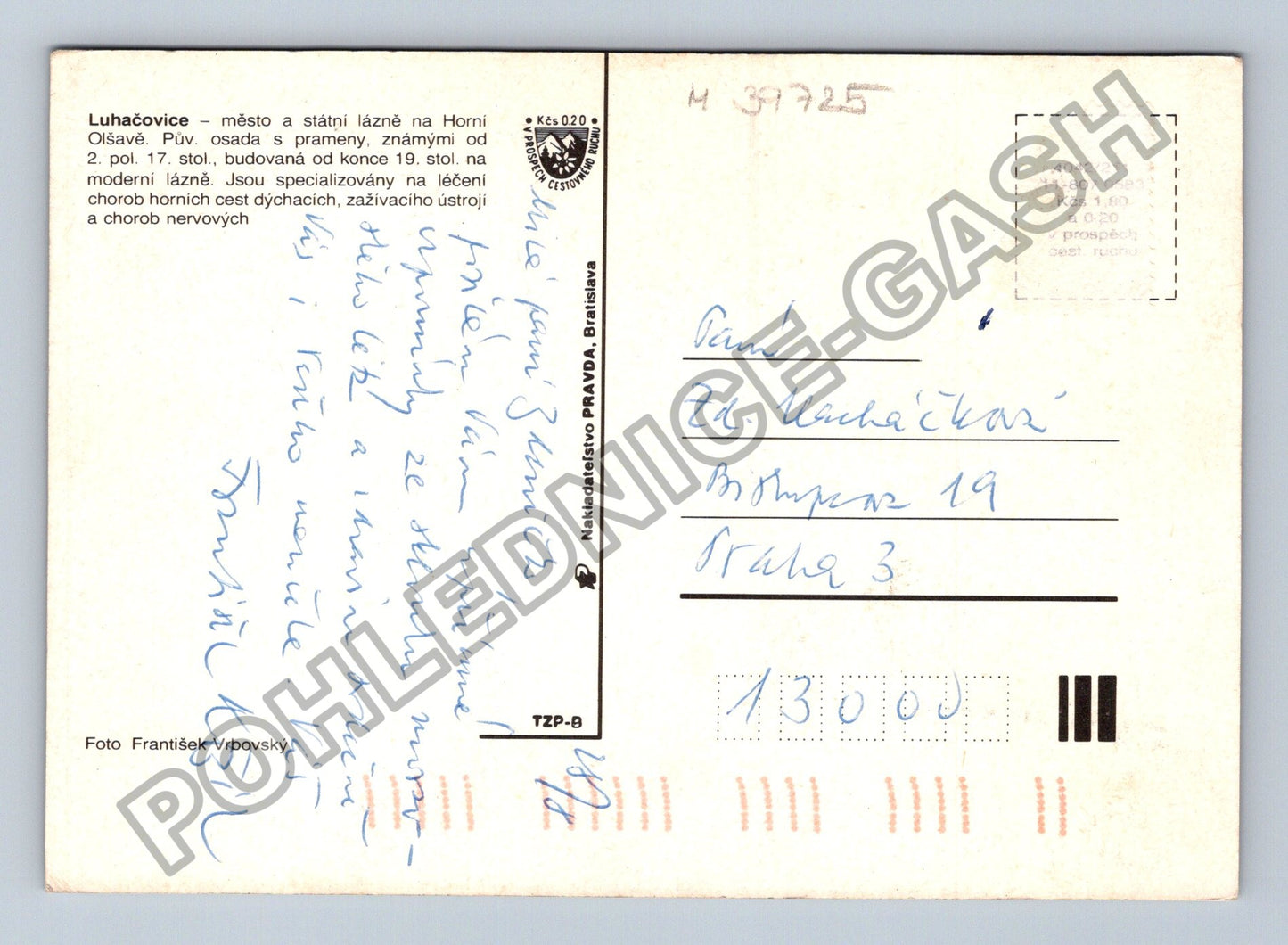 Pohlednice Luhačovice koláž motivů lázeňské budovy (M39725)