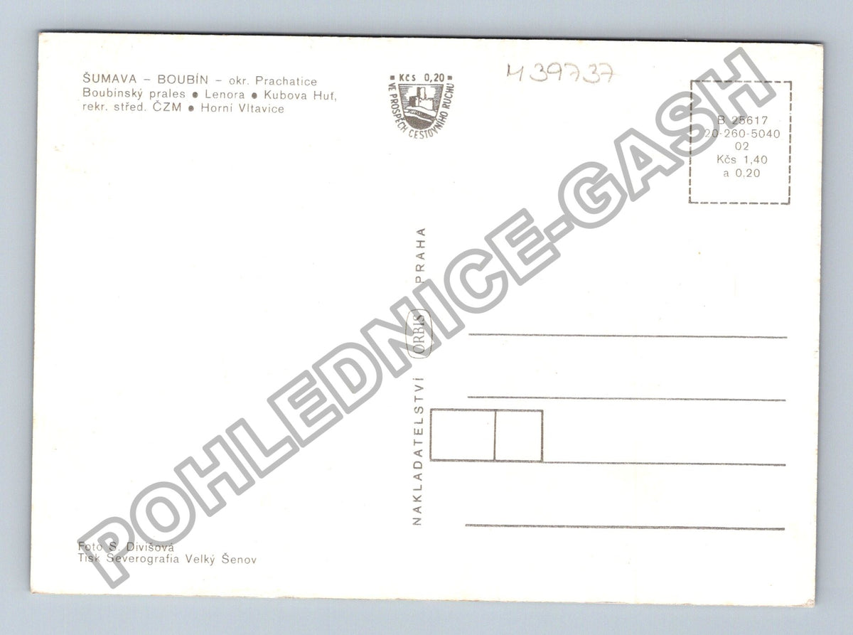 Pohlednice Šumava Boubín Boubínský prales Lenora Kubova Huť (M39737)