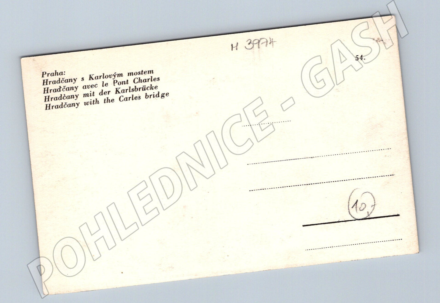 Pohlednice Praha Hradčany a Karlův most historický (M3974)