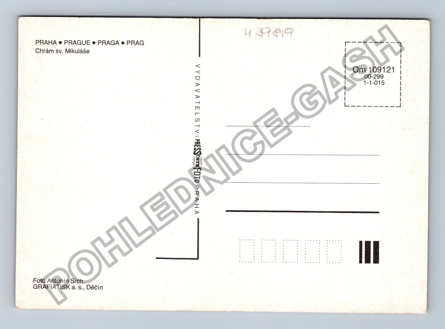 Pohlednice Praha Chrám sv Mikuláše zimní pohled (M39819)