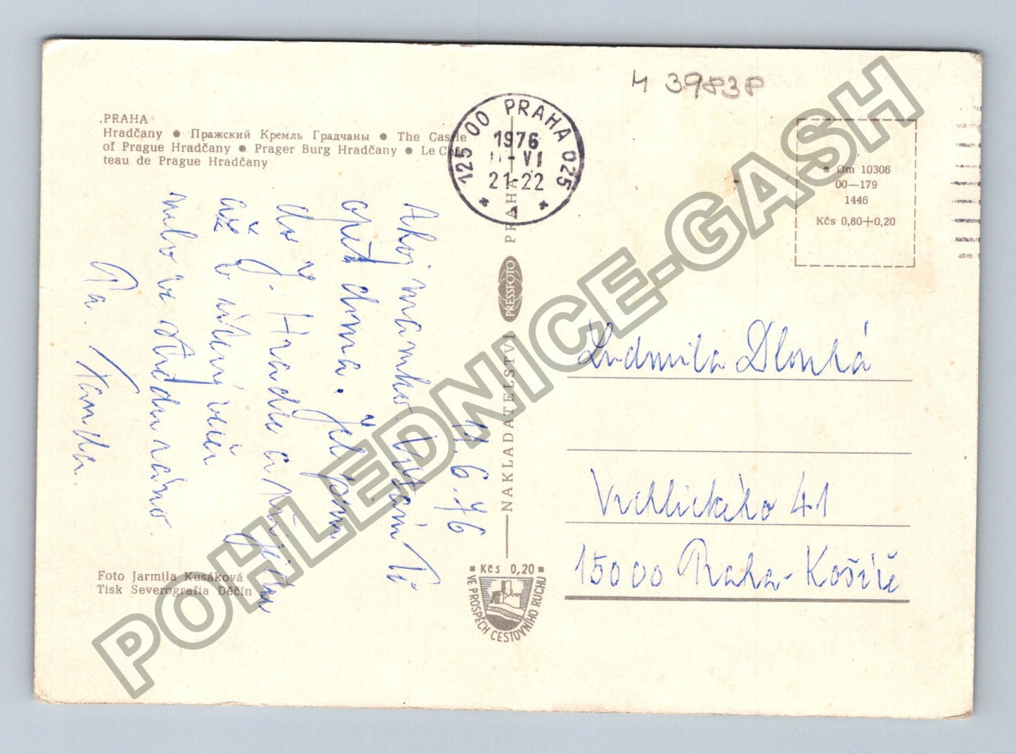Pohlednice Praha Hradčany 1976 (M39838)