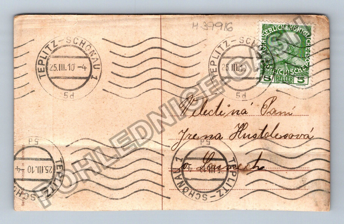 Pohlednice Velikonoční zajíc vajíčka vrba Teplitz-Schönau (M39916)