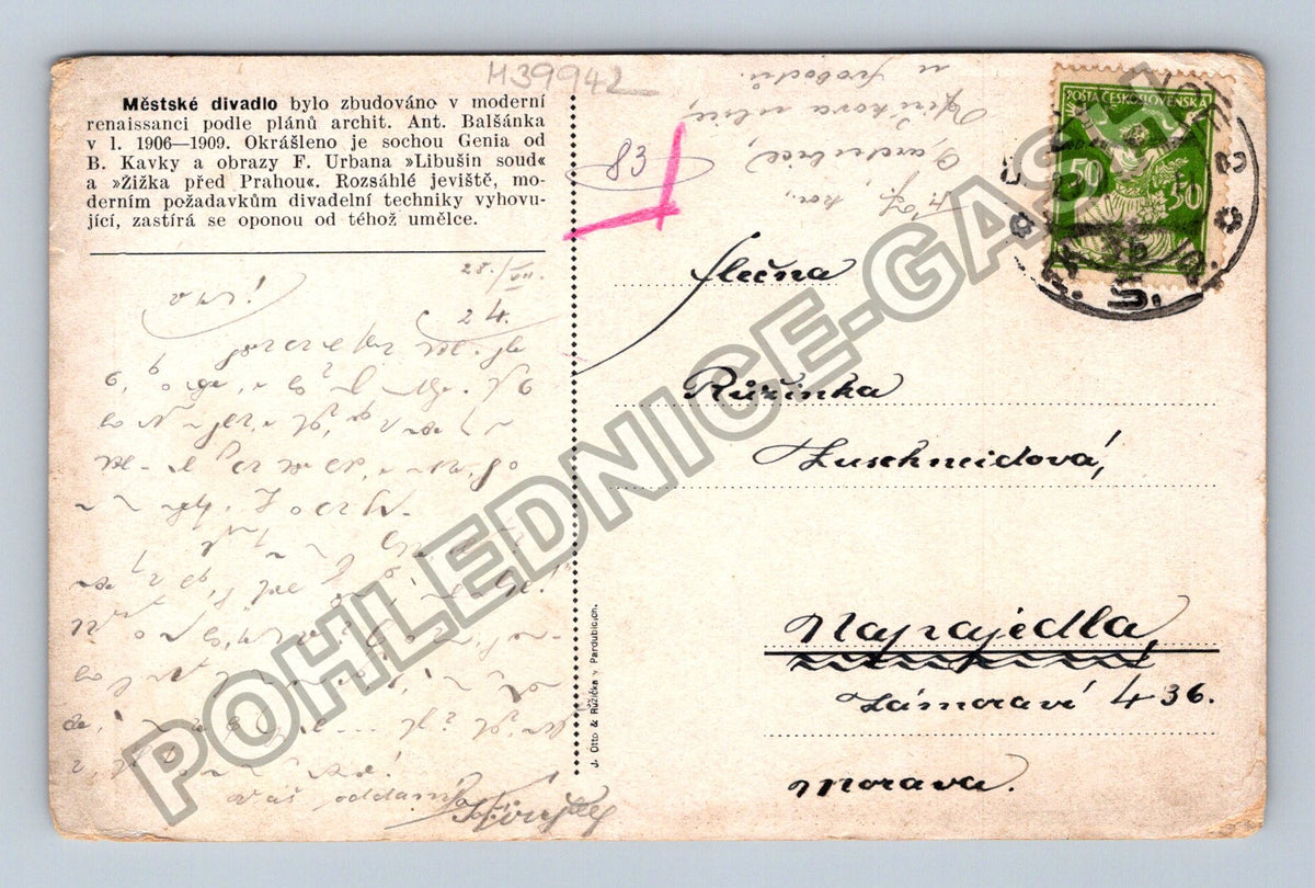 Pohlednice Městské divadlo Brno (M39942)