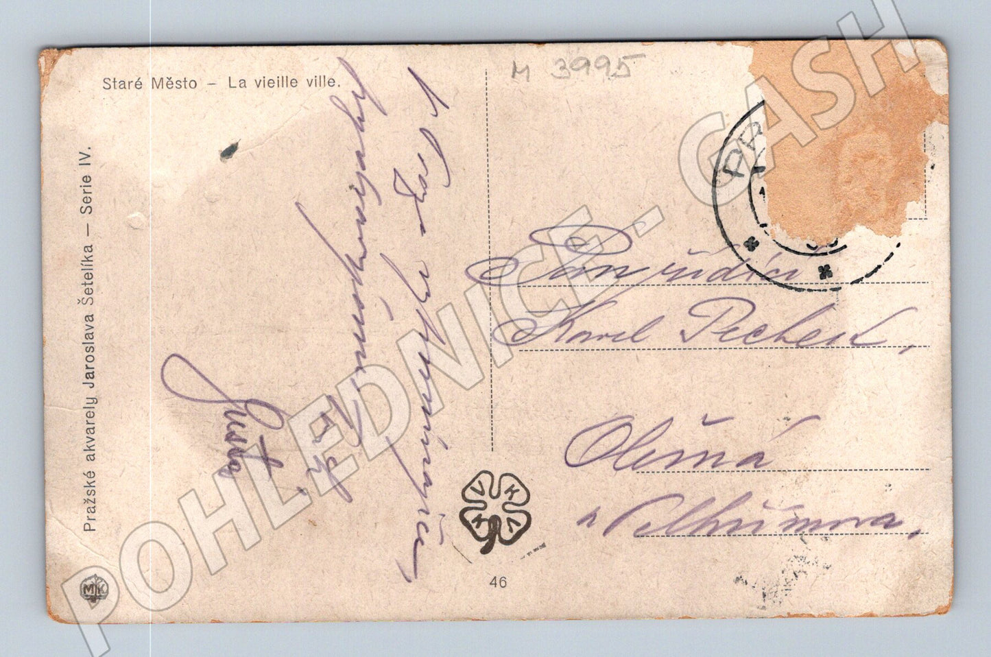 Pohlednice Praha Staré Město Šetelík motiv (M3995)