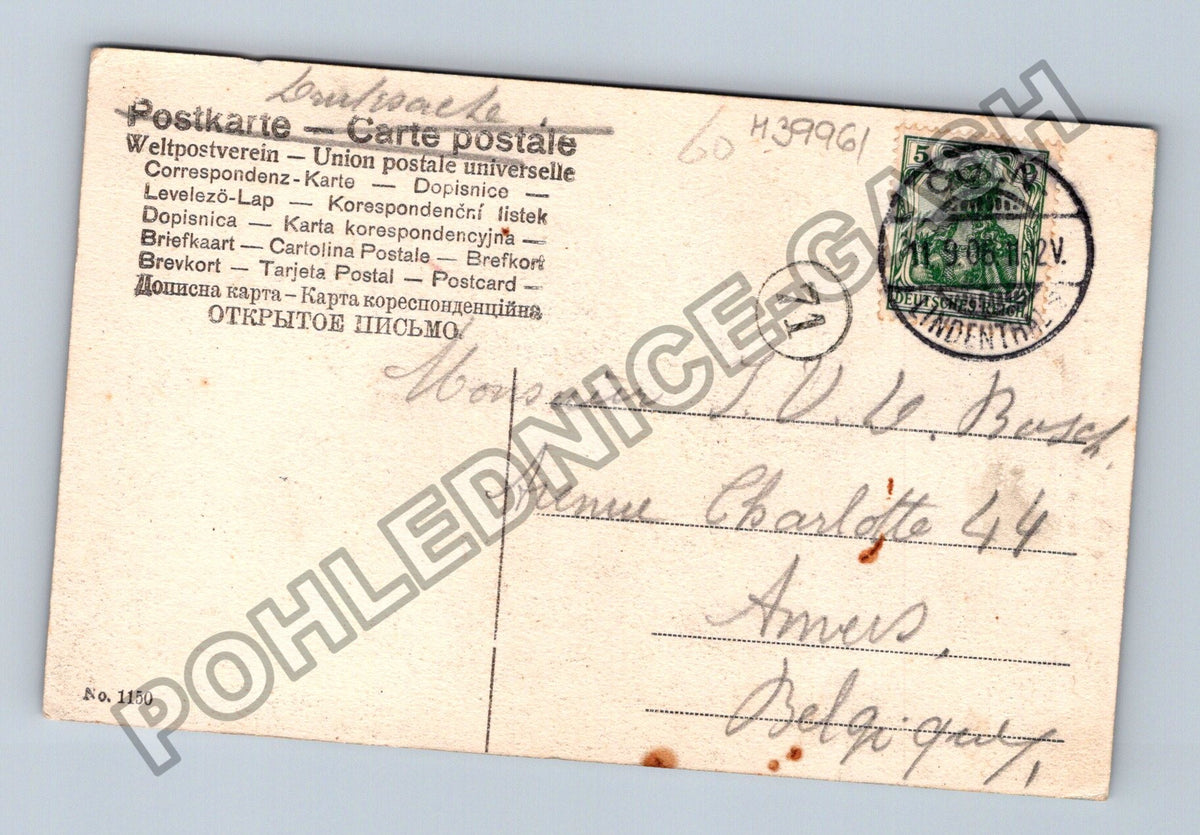 Pohlednice Belgie myslivec na koni s trubkou (M39961)