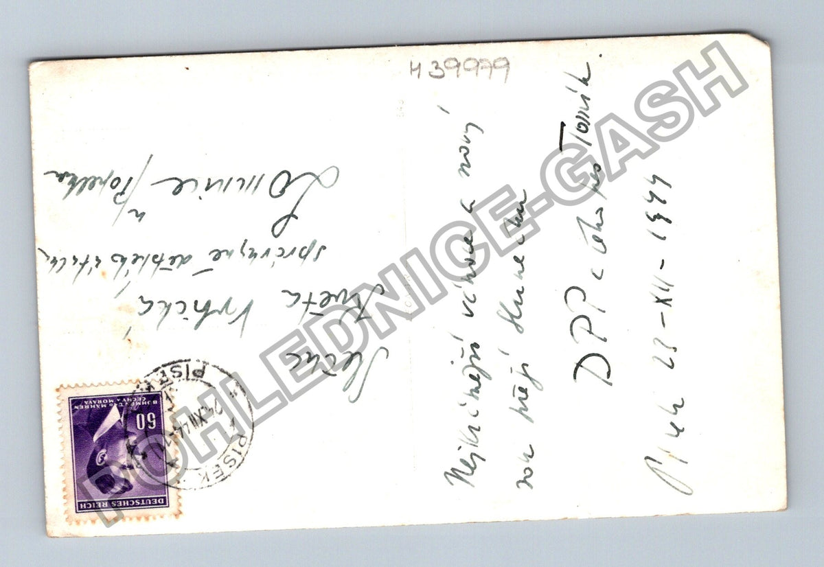 Pohlednice Pes teriér v náručí 1944 (M39979)