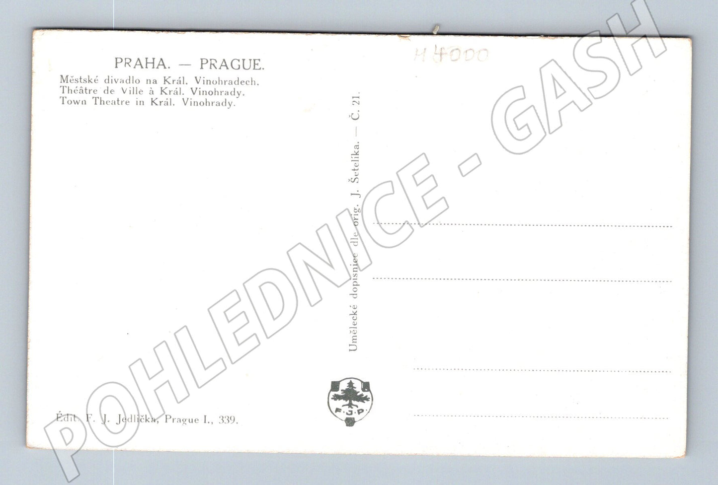 Pohlednice Praha Městské divadlo Královy Vinohrady (M4000)