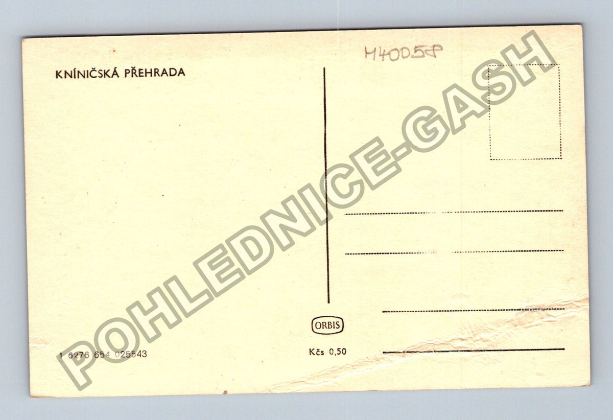 Pohlednice Kníničská přehrada lodě lidé (M40058)