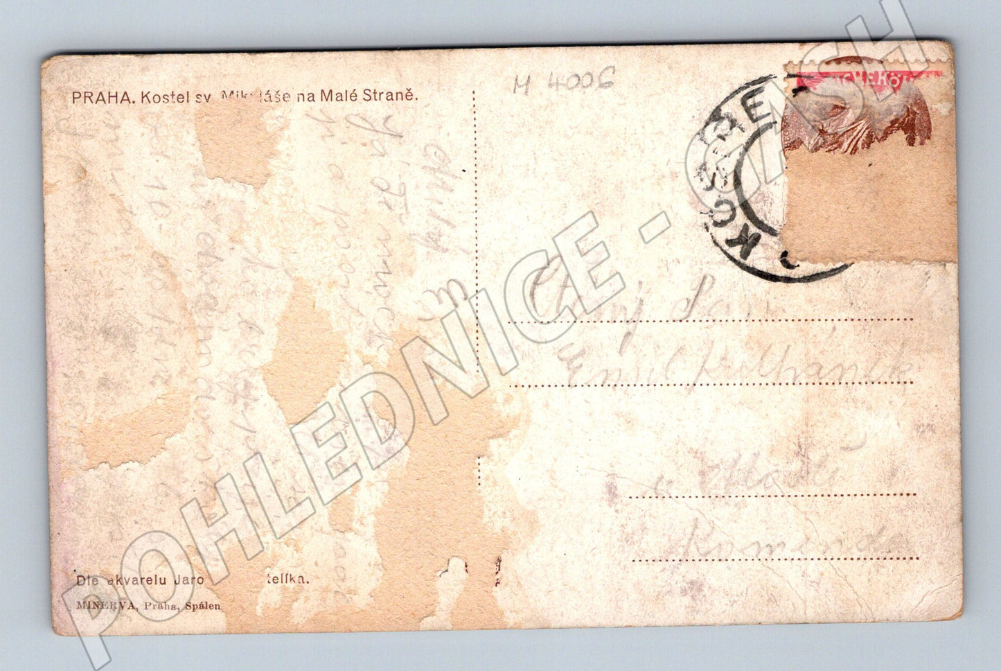 Pohlednice Praha kostel sv Mikuláše Jaro Jelínek (M4006)