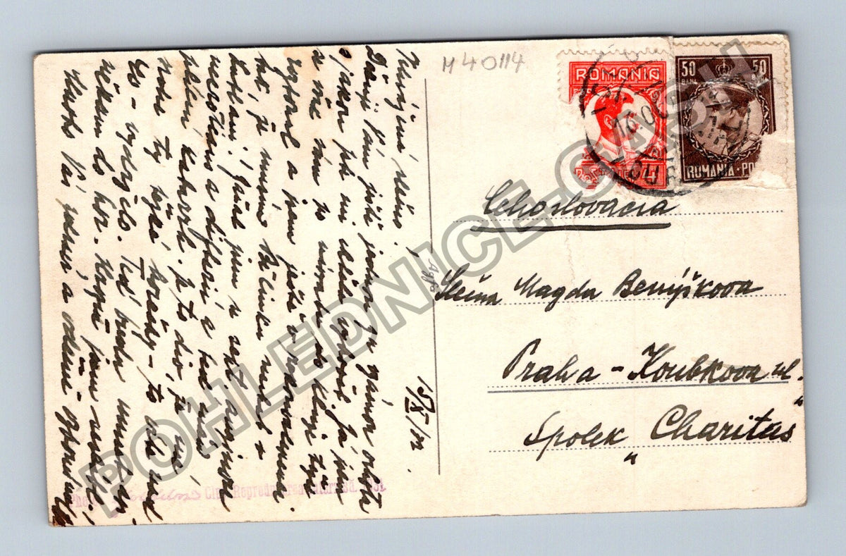 Pohlednice Rumunsko Sibiu kostel ulice (M40114)