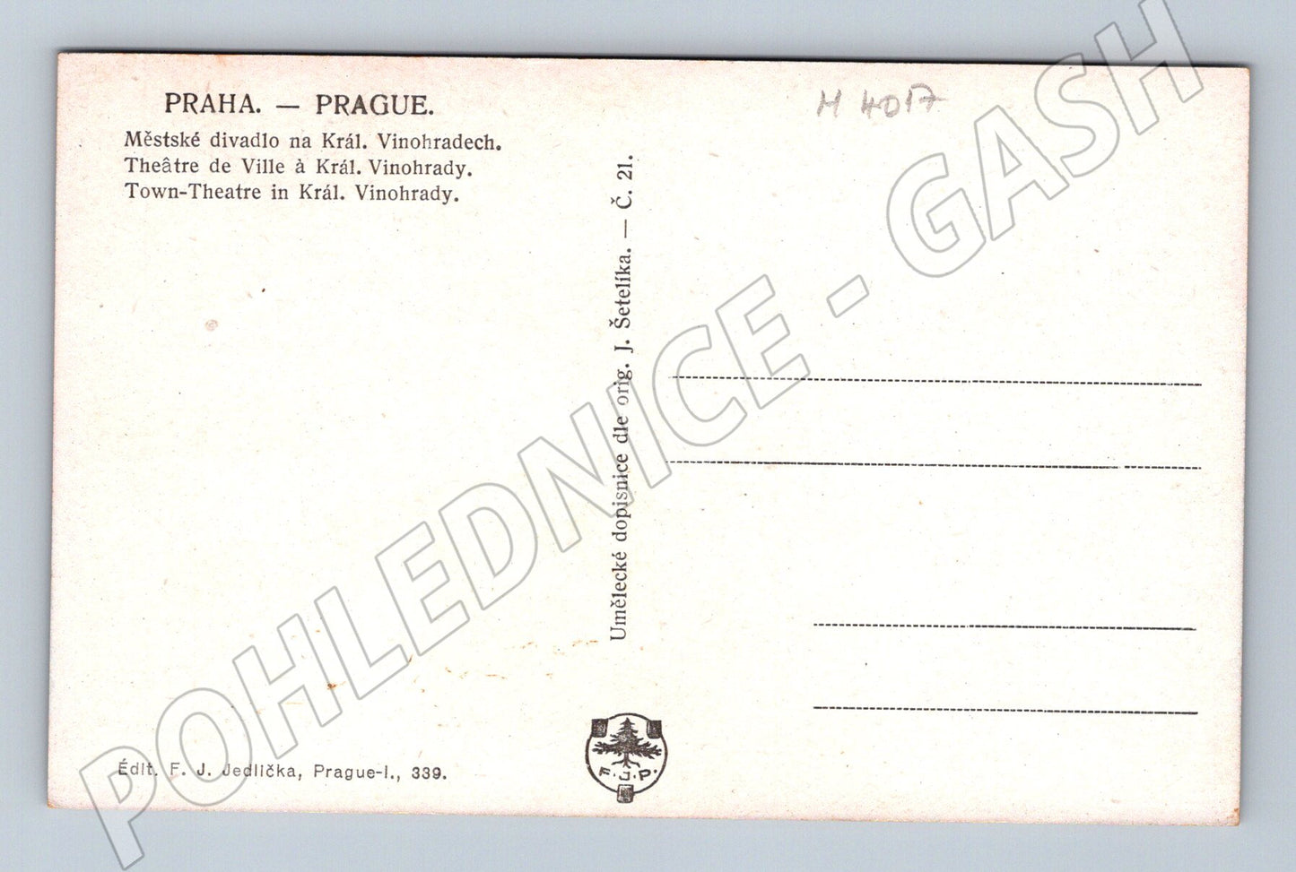 Pohlednice Praha Městské divadlo Královské Vinohrady (M4017)