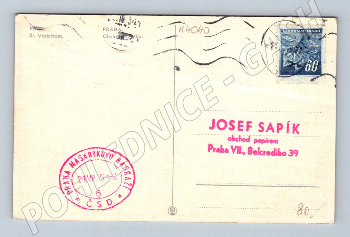 Pohlednice Praha Chrám sv. Víta starý motiv (M4040)