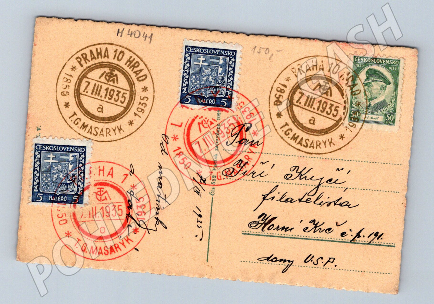 Pohlednice Praha Hradčany motiv 1935 razítka (M4041)