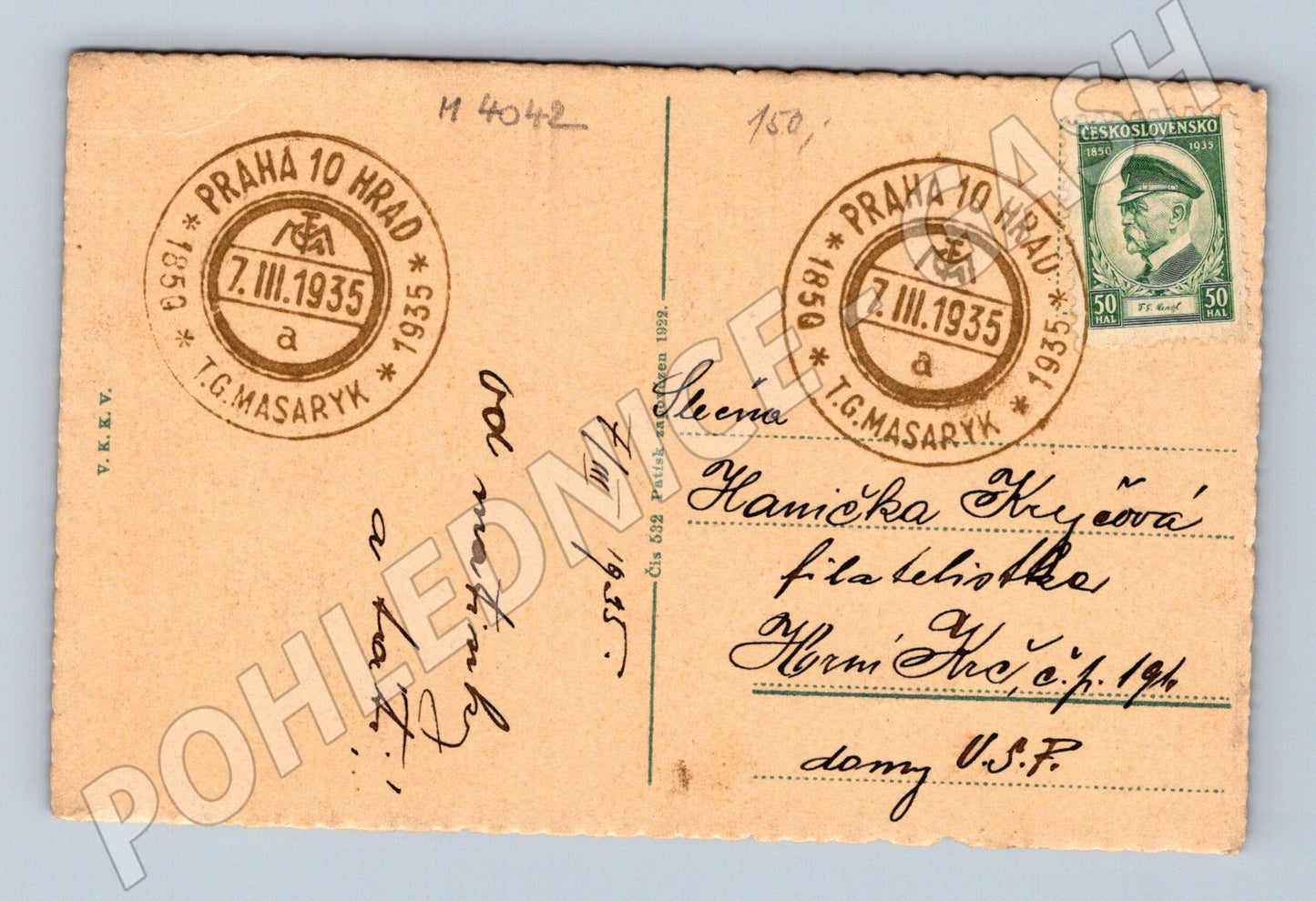 Pohlednice Pražský hrad 1935 historický motiv (M4042)