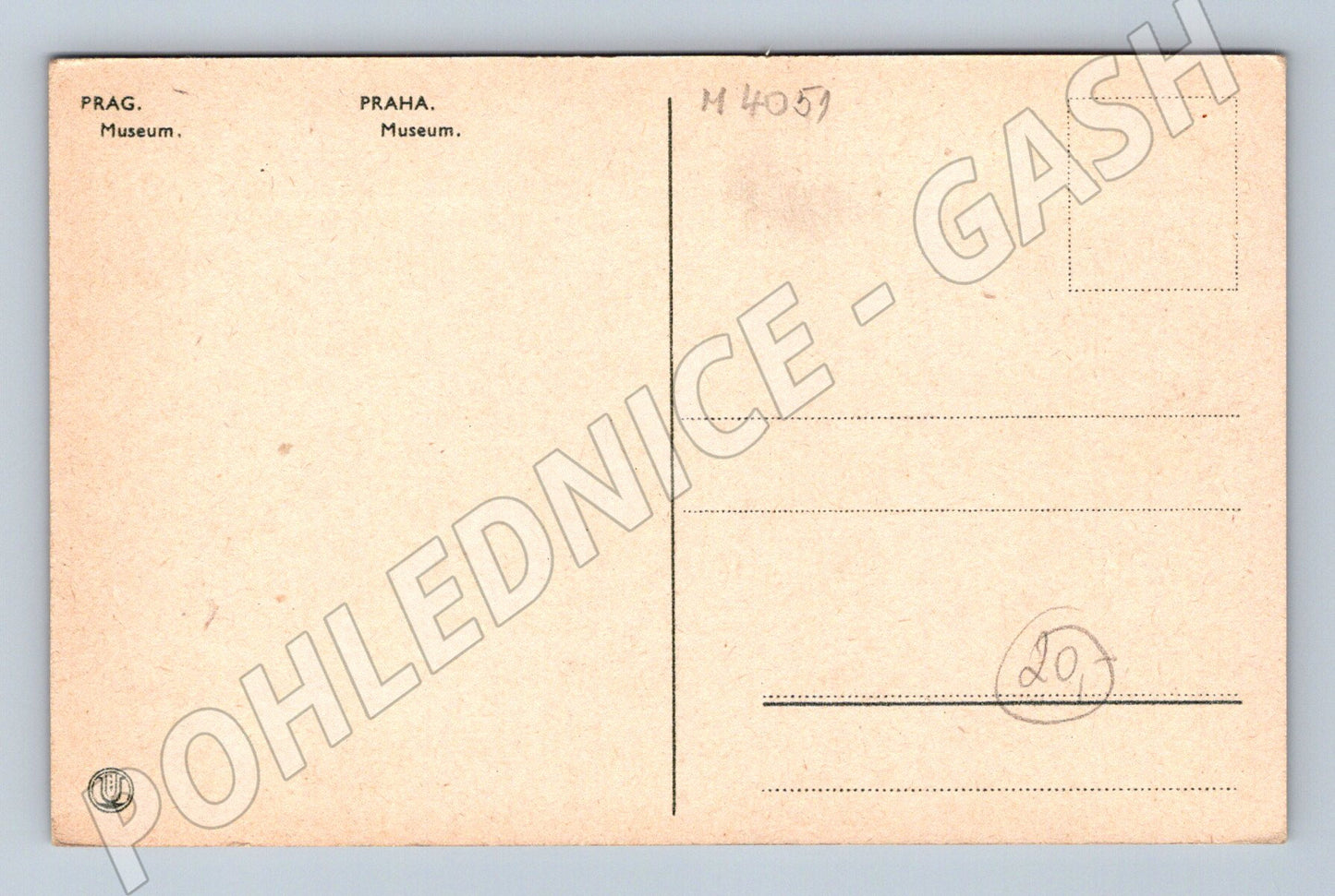 Pohlednice Praha Národní muzeum a sv. Václav (M4051)