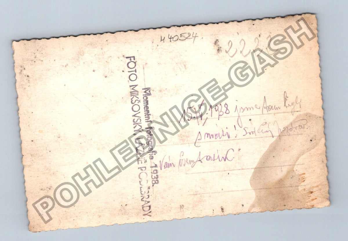 Stará fotografie Lázně Poděbrady skupinová momentka 1938 (M40524)