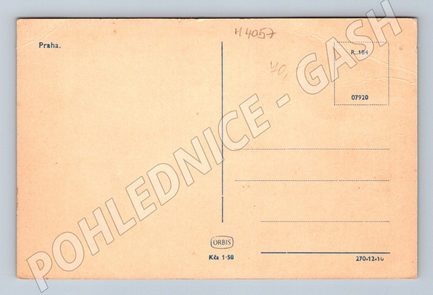 Pohlednice Praha Karlův most Orbis černobílý motiv (M4057)