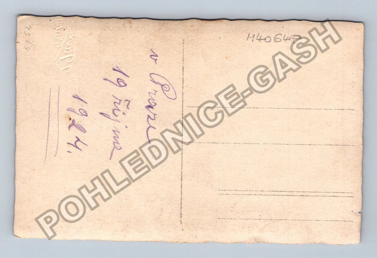 Stará fotografie Praha 1924 svatební pár (M40648)