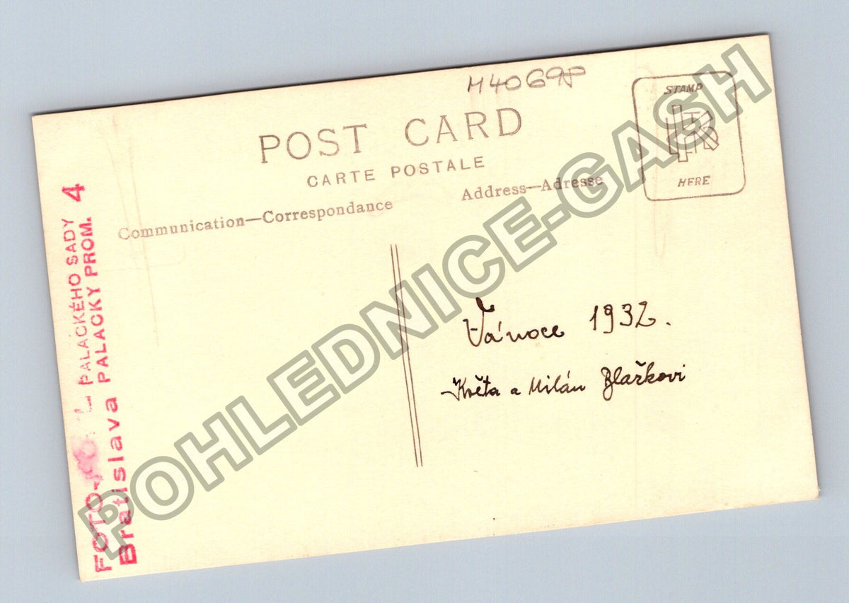 Pohlednice Slovensko děti v kroji Vánoce 1932 (M40698)