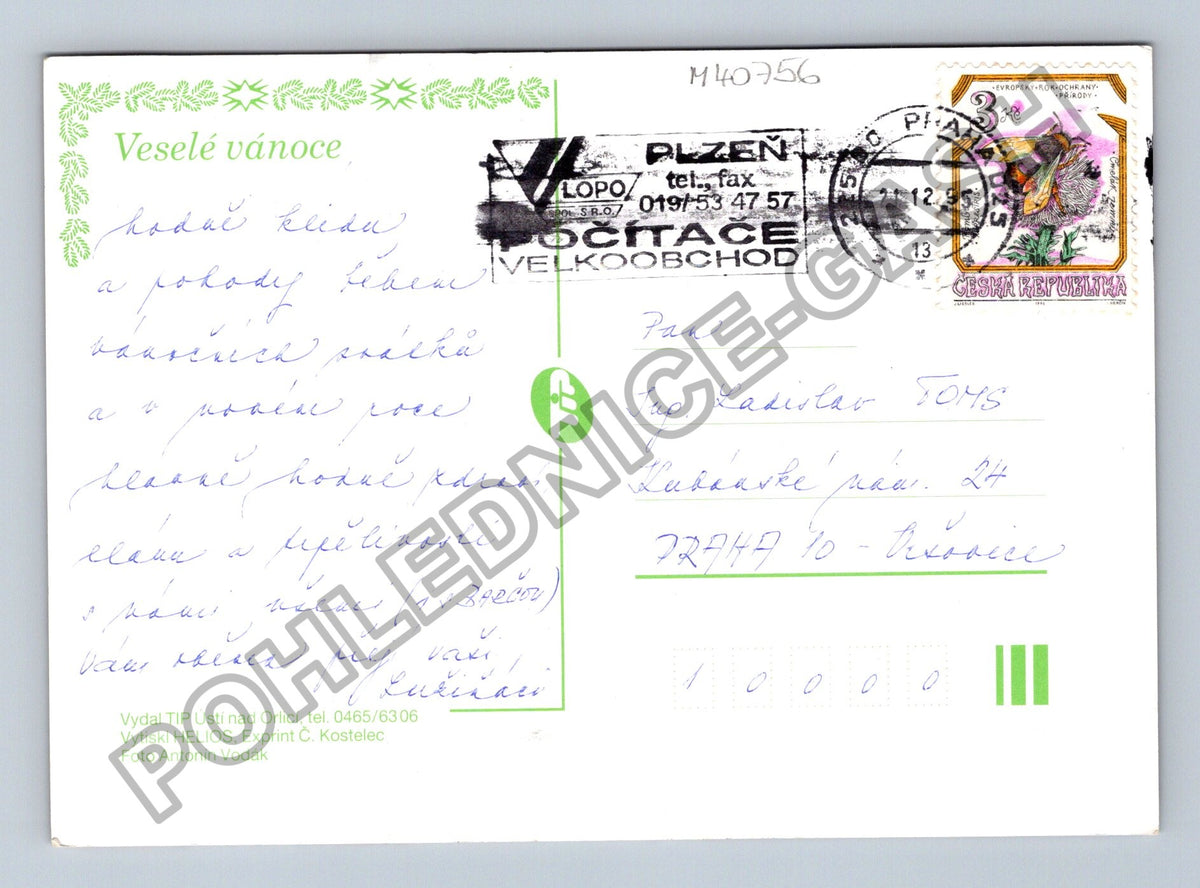 Pohlednice Veselé vánoce perníčky jablka (M40756)