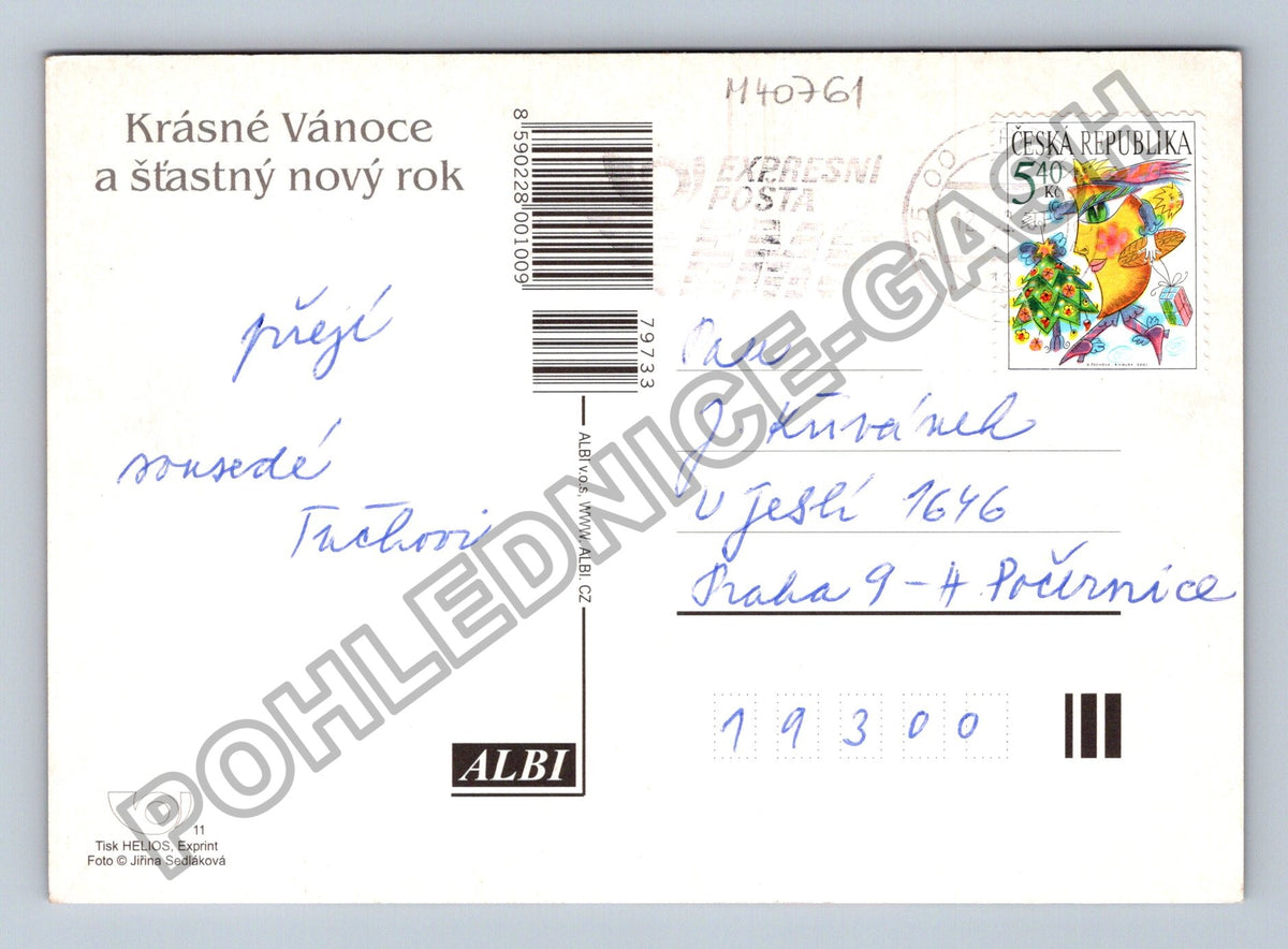 Pohlednice Vánoční zátiší svíčka vánoční hvězda (M40761)