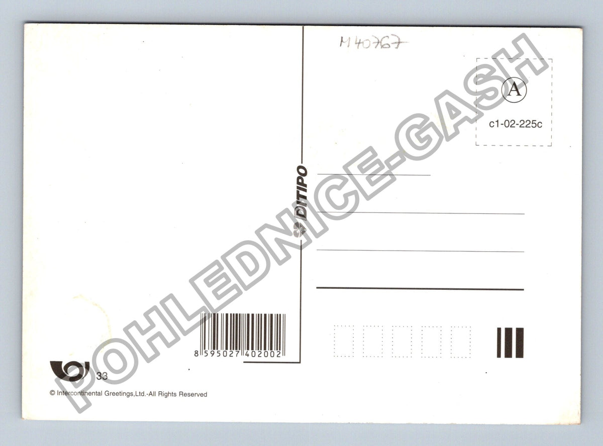 Pohlednice Radostné Vánoce kostel sníh noty (M40767)